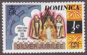 Dominica 521  Queen Enthroned 1977