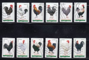 France 2016 Sc#4987-4996 French Roosters Used