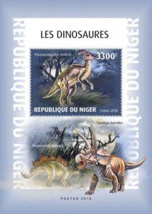 Niger - 2018 Dinosaurs on Stamps - Stamp Souvenir Sheet - NIG18604b