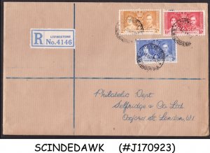 NORTHERN RHODESIA - 1937 KGVI CORONATION - 3V - FDC REGISTERED