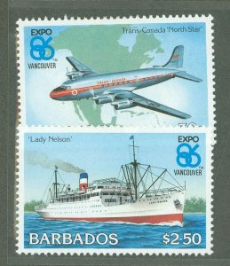 Barbados #680-681  Single (Complete Set) (Plane)