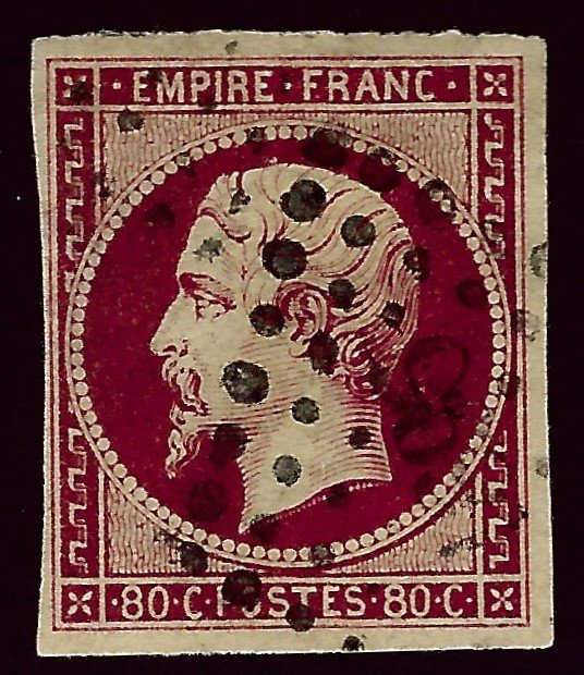 France Sc #19 Used VF hr SCV$82.50...French Stamps are Iconic!