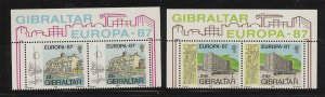 Gibraltar 1988 Europa top pair MNH Scott cat.#  499 - 500