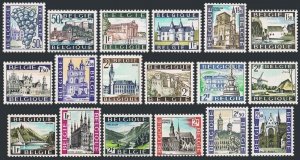 Belgium 641-658, MNH. Tourist issue 1965-1971. Cites, production.