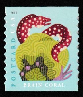 SC# 5370 - (35c) - Coral Reef: Brain & Moray eel - MNH Coil Single
