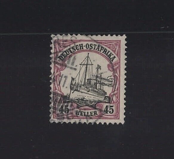 German East Africa Sc #28 (1905) 45h purple & black Kaiser's Yacht Used