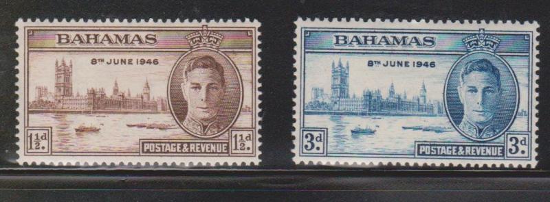 BAHAMAS Scott # 130-1 MH - King George VI Peace Set