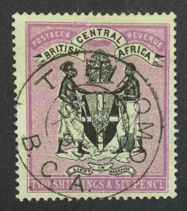 MOMEN: BRITISH CENTRAL AFRICA SG #26 1895 NO WMK USED £375 LOT #63995