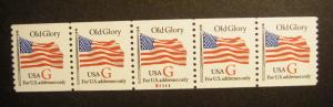 Scott 2891, 32 cent G OLD GLORY, PNC5 #S1111, MNH Coil Beauty