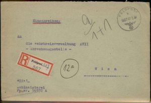 3rd Reich Germany WWII Salonika Greece Feldpost Cover G97990