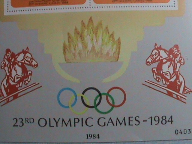 YEMEN-1984-SC#325-OLYMPIC GAMES-LOS ANGELES  MNH -S/S EST. $14 VERY FINE