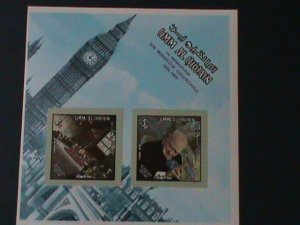 ​UMM AL QIWAIN-1965-IMMEMORY OF SIR WINSTAON CHURCHILL  IMPERF-MNH S/S VF