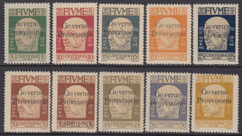 ITALY - Fiume - Sassone n.149-157 +159  cv 85$ - MH*