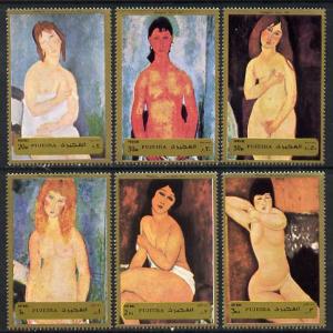 Fujeira 1972 Paintings (Nudes) by Modigliani perf set of ...