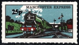 1971 Great Britain 25 Pence Manchester Express Local Mail Strike Stamp Unused