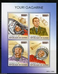 GUINEA 2015 YURI GAGARIN  SHEET  MINT NH