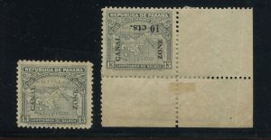 Canal Zone 36a '10cts.' Inverted & 36b '10cts.' Omitted Error Stamps BY2170