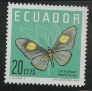 Ecuador Scott 711 MNH** buttrerfly stamp