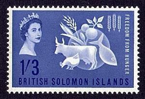 SOLOMON ISLANDS 1963 Scott 109 mh - scv $2.00 BIN $1.00
