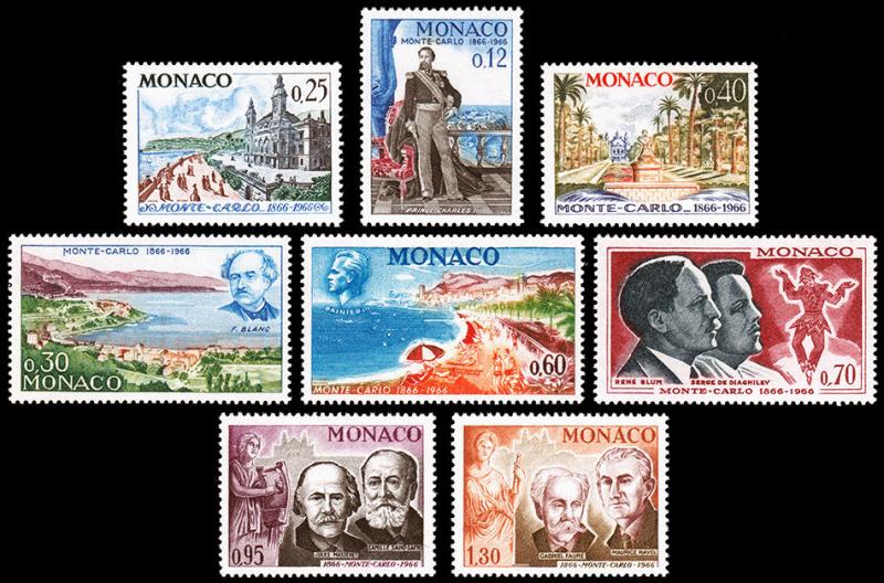 Monaco Scott 631-638 (1966) Mint NH VF Complete Set B