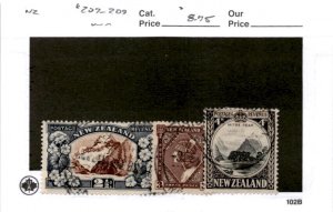 New Zealand, Postage Stamp, #207-209 Used, 1936 (AB)