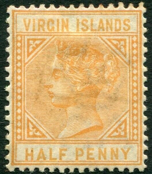 BRITISH VIRGIN ISLANDS-1883-84 ½d Yellow-Buff Sg 26 toned gum AMM V33642