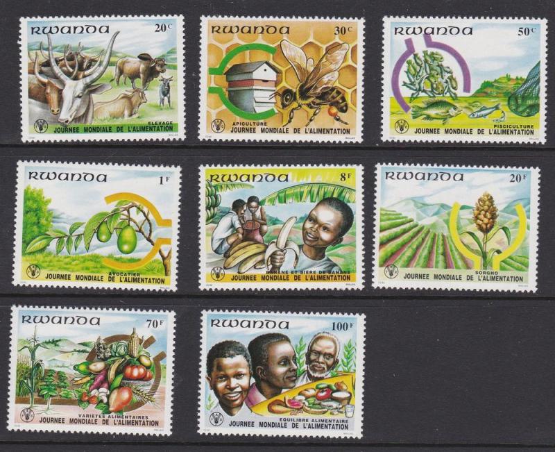 Rwanda # 1075-1082, World Food Day, Mint  NH, 1/2 Cat