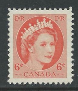 Canada # 342 QE II Definitive  6c 1954   (1)  Unused VLH