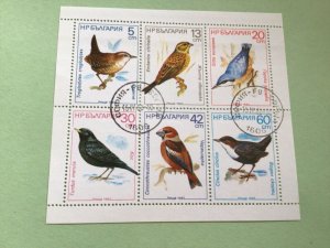 Bulgaria Animal Kingdom Birds 1 cancelled  stamps sheet Ref A8973