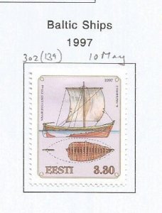 ESTONIA - 1997 - Baltic Ships - Perf Single Stamp - Mint Lightly Hinged