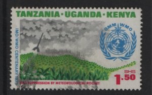 Kenya, Uganda, & Tanzania #261 used 1973 world meteorology 1.50sh