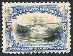 PCBstamps   US # 297 5c Bridge at Niagara Falls, MH, (3)
