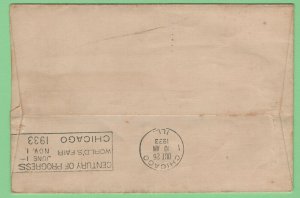 $US Sc#C18 Miami to Chicago Oct. 23, 1933 Zeppelin flight cover