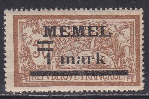Memel # 26, French Stamp Overprinted, NH