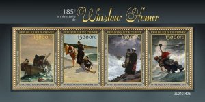 Guinea - 2021 American Artist Winslow Homer - 4 Stamp Sheet - GU210140a