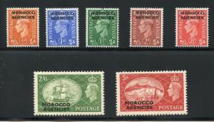 GREAT BRITAIN MOROCCO AGENCIES  SCOTT#263/69   MINT LH