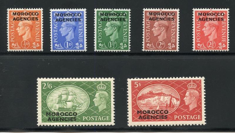 GREAT BRITAIN MOROCCO AGENCIES  SCOTT#263/69   MINT LH