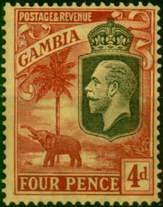 Gambia 1927 4d Red-Yellow SG129 Fine MM 2
