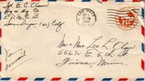 United States, Military, California, Airmail, Postal Stationery, U.S. Marine ...