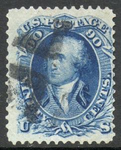 US Scott #72 F/VF, Nice Stamp - Almost Face Free Cancel, Good Color