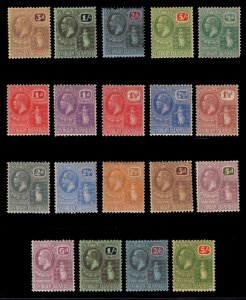 MOMEN: VIRGIN ISLANDS SG #82-85, 86-88, 90-101 1922-8 MINT OG H £143 LOT #67910*