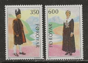 Faroe Islands Scott catalog # 189-190 Mint NH