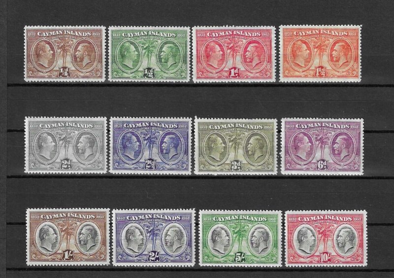 CAYMAN ISLANDS 1932 SG 84/95 LMM