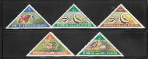 SOUTH MOLUCCAS  REPUBLIK MALUKU SELATAN #5-30 k MNH Fish Singles (my3)