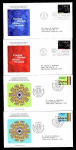 1977 UN COMBAT RACISM 1ST DAY COVERS - NY & GENEVA - LOT OF 4 - $4.25 (E#L4502)