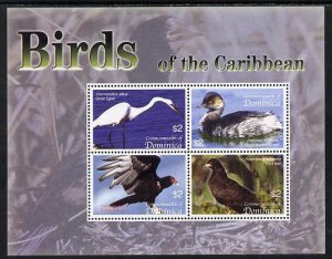 DOMINICA - 2005 - Birds of the Caribbean - Perf 4v Sheet - Mint Never Hinged