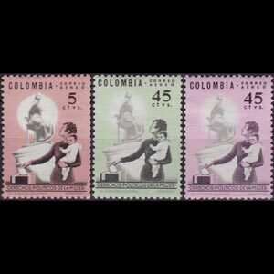 COLOMBIA 1963 - Scott# C448-50 Women Rights Set of 3 LH