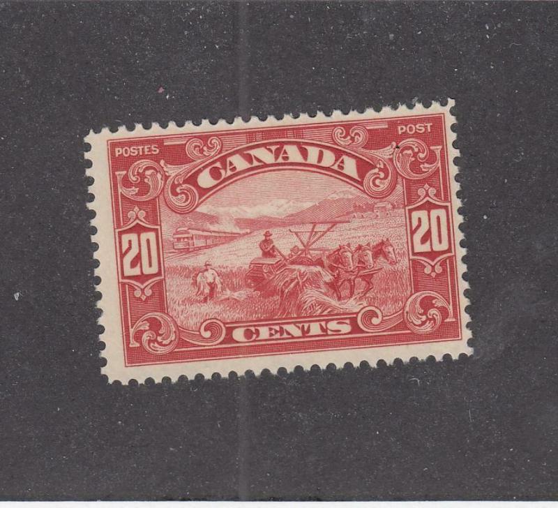 CANADA (MK1098) # 157  FVF-MLH  20cts  HARVESTING WHEAT /CARMINE CAT VALUE $75