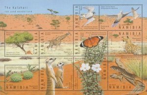 Namibia 2014 Fauna and Flora of the Kalahari Desert sheetlet MNH