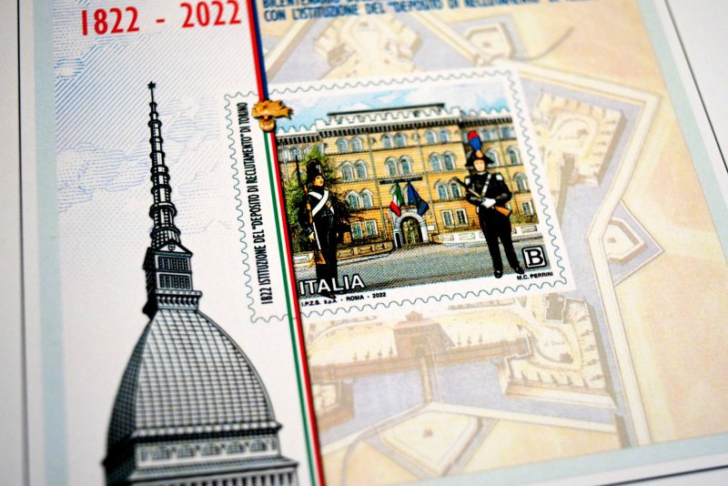COLOR PRINTED ITALY 2021-2023 STAMP ALBUM PAGES (50 illustrated pages)